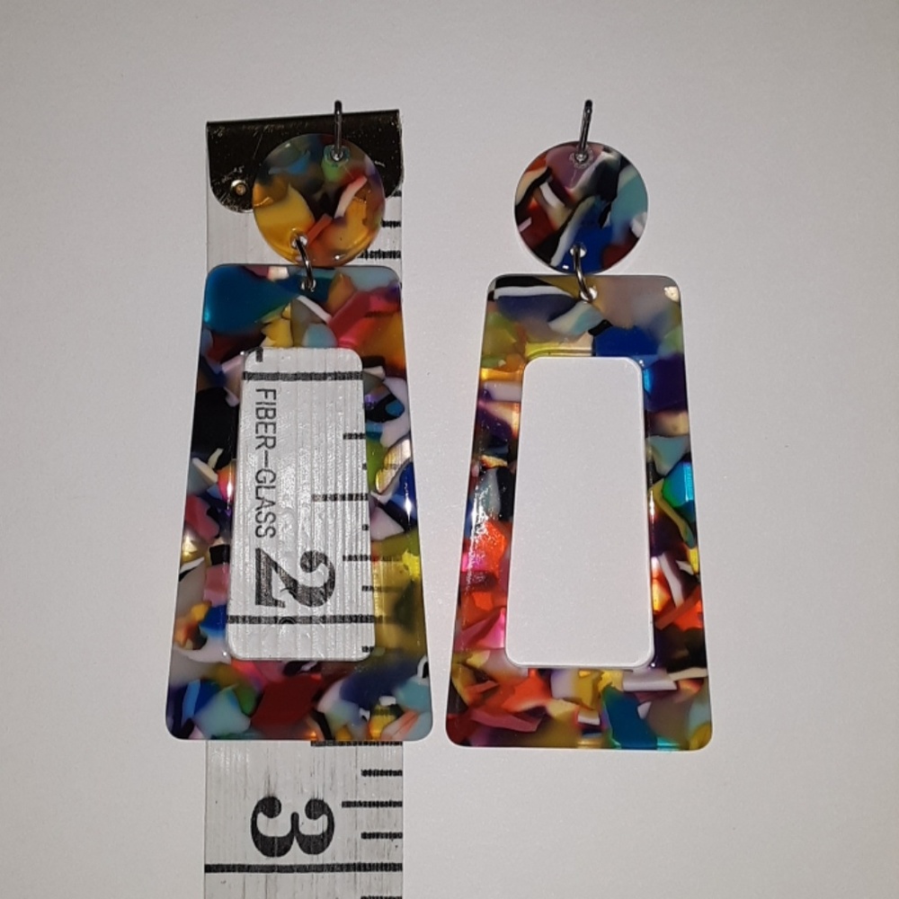 Earrings Statement Muilt Color - Picture 3 of 3